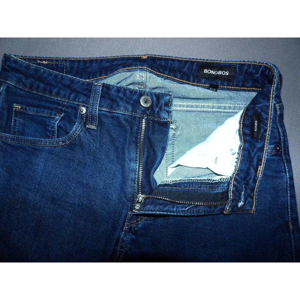 BONOBOS Medium Wash Stretch Slim Tapered Leg Denim Jeans Men's 29 X 30